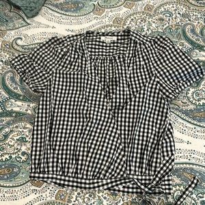XS Madewell wrap style blouse.